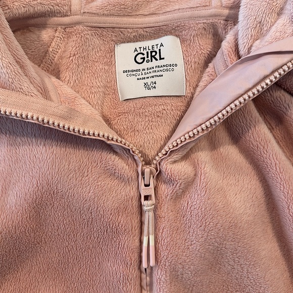Athleta Girl’s Pink Hoodie, size XL 14 - Picture 2 of 6